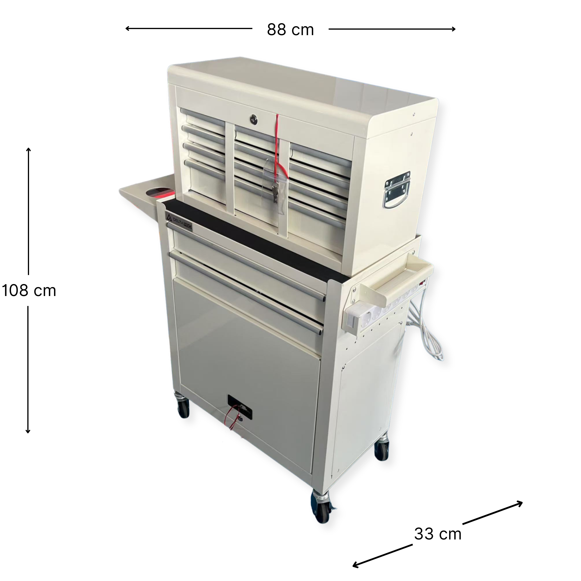 Professional Salon Storage Tool Trolley White
