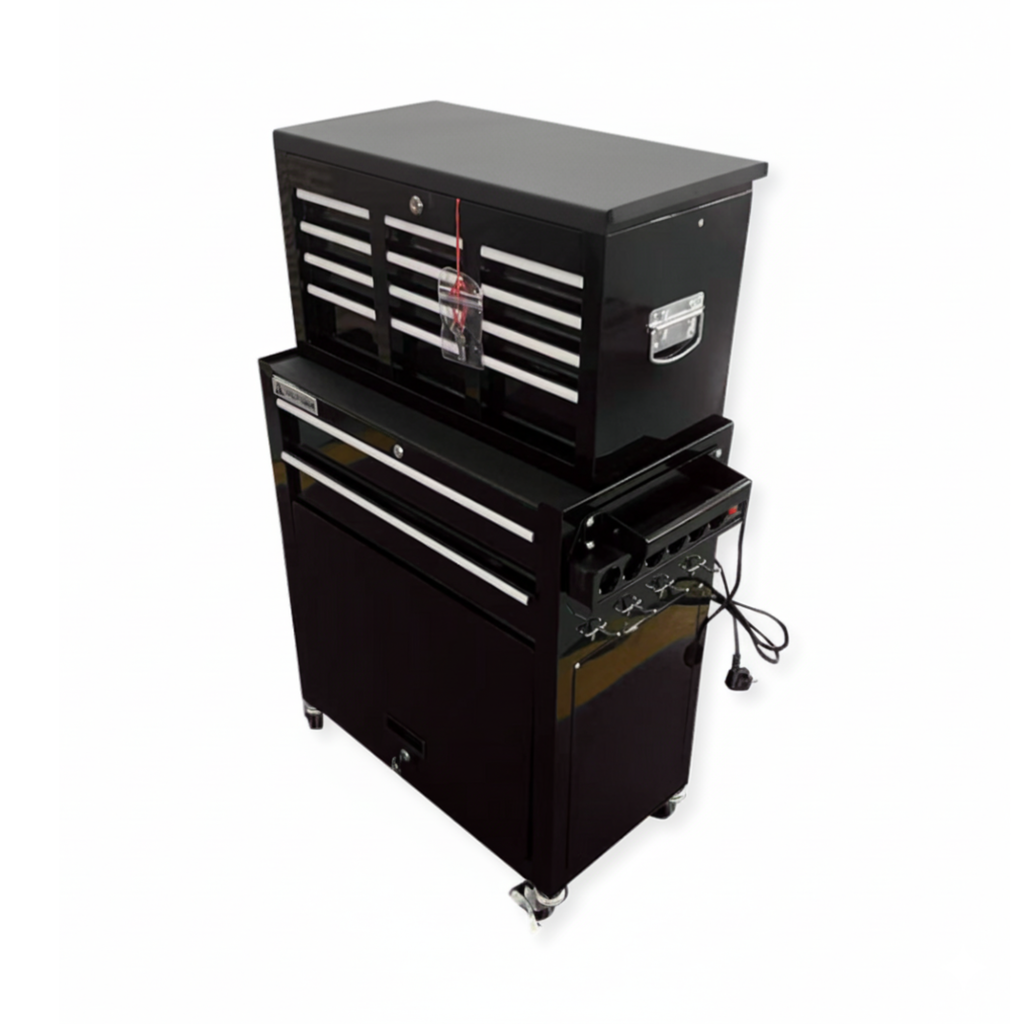 Professional Salon Storage Tool Trolley Black