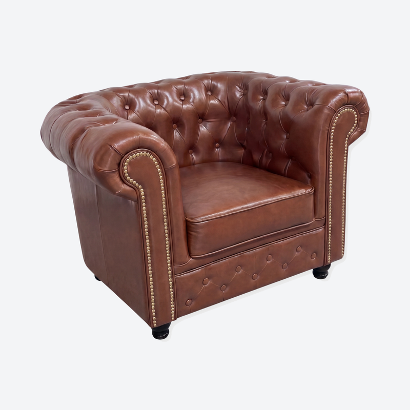 Armchair Chesterfield Brown