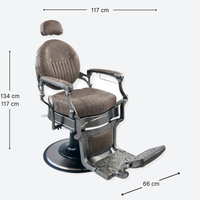 DeltaPro - Barber Chair - DBC006 - Monarch - Grey/Brown
