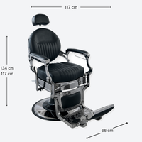 DeltaPro - Barber Chair - DBC006 - Monarch - Gloss Black