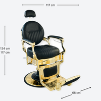 DeltaPro - Barber Chair - DBC006 - Monarch - Gold/Black