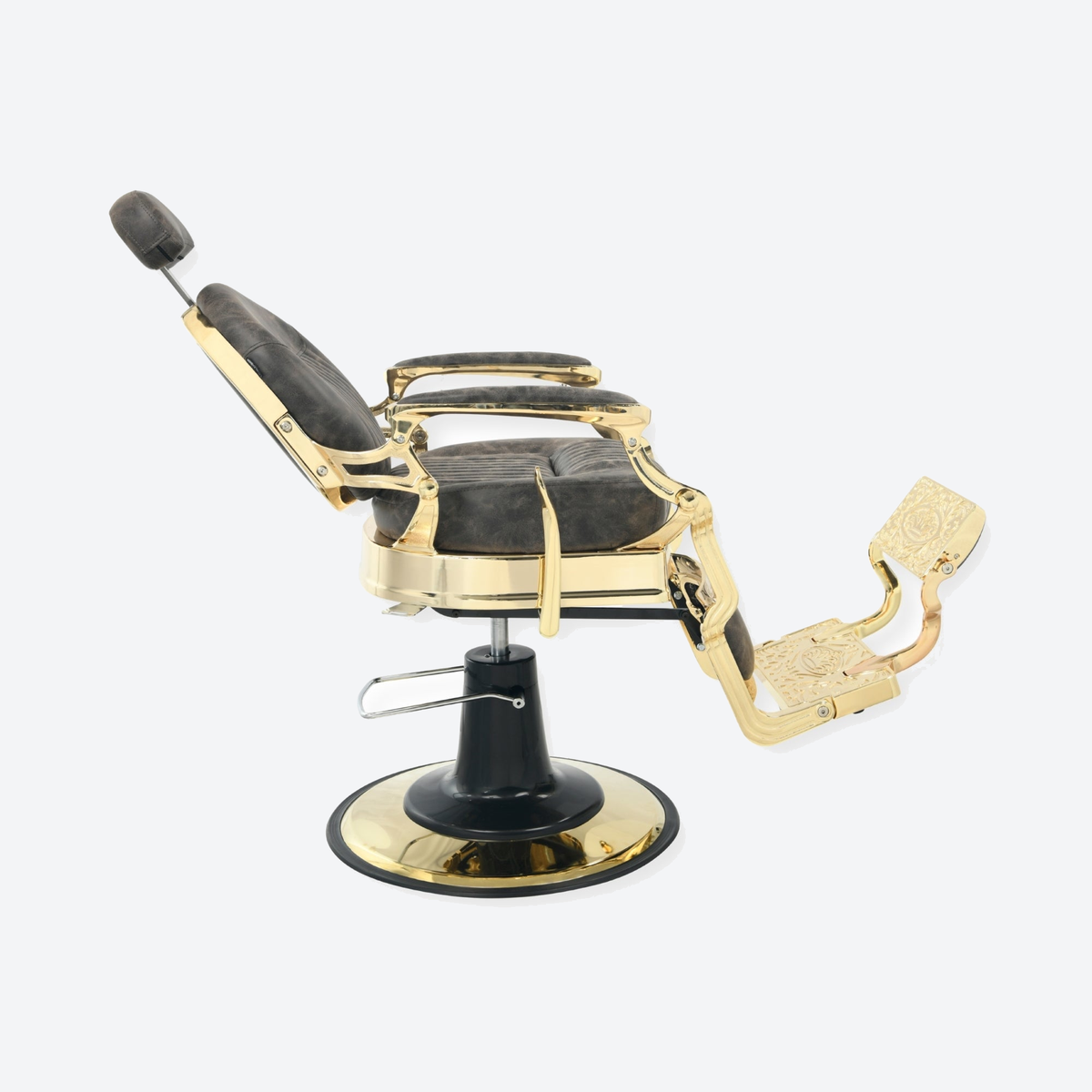 DeltaPro - Barber Chair - DBC006 - Monarch - Gold/Brown