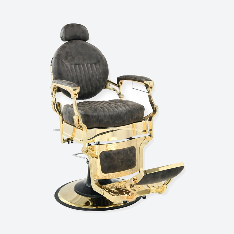 DeltaPro - Barber Chair - DBC006 - Monarch - Gold/Brown