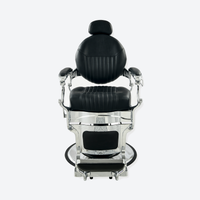 DeltaPro - Barber Chair - DBC006 - Monarch - Silver/Black