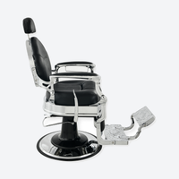 DeltaPro - Barber Chair - DBC006 - Monarch - Silver/Black
