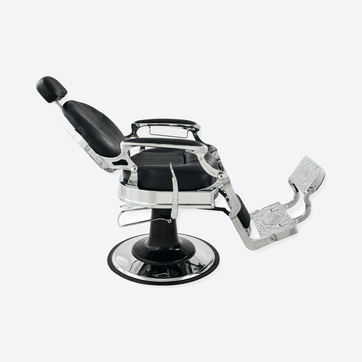 DeltaPro - Barber Chair - DBC006 - Monarch - Silver/Black
