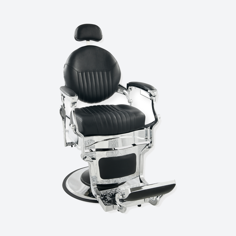 DeltaPro - Barber Chair - DBC006 - Monarch - Silver/Black