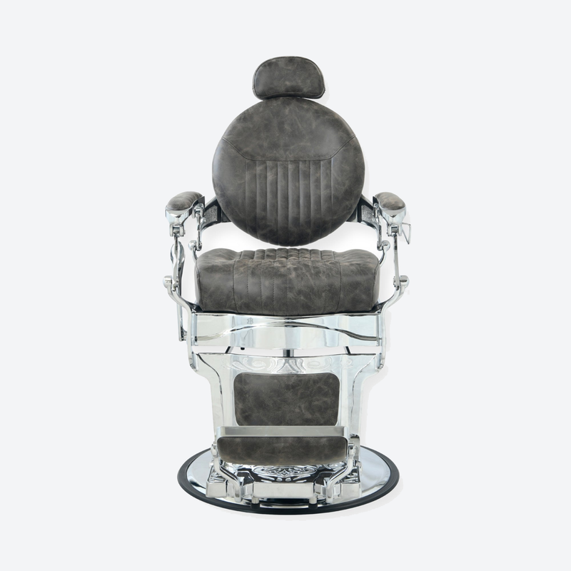 DeltaPro - Barber Chair - DBC006 - Monarch - Silver/Brown
