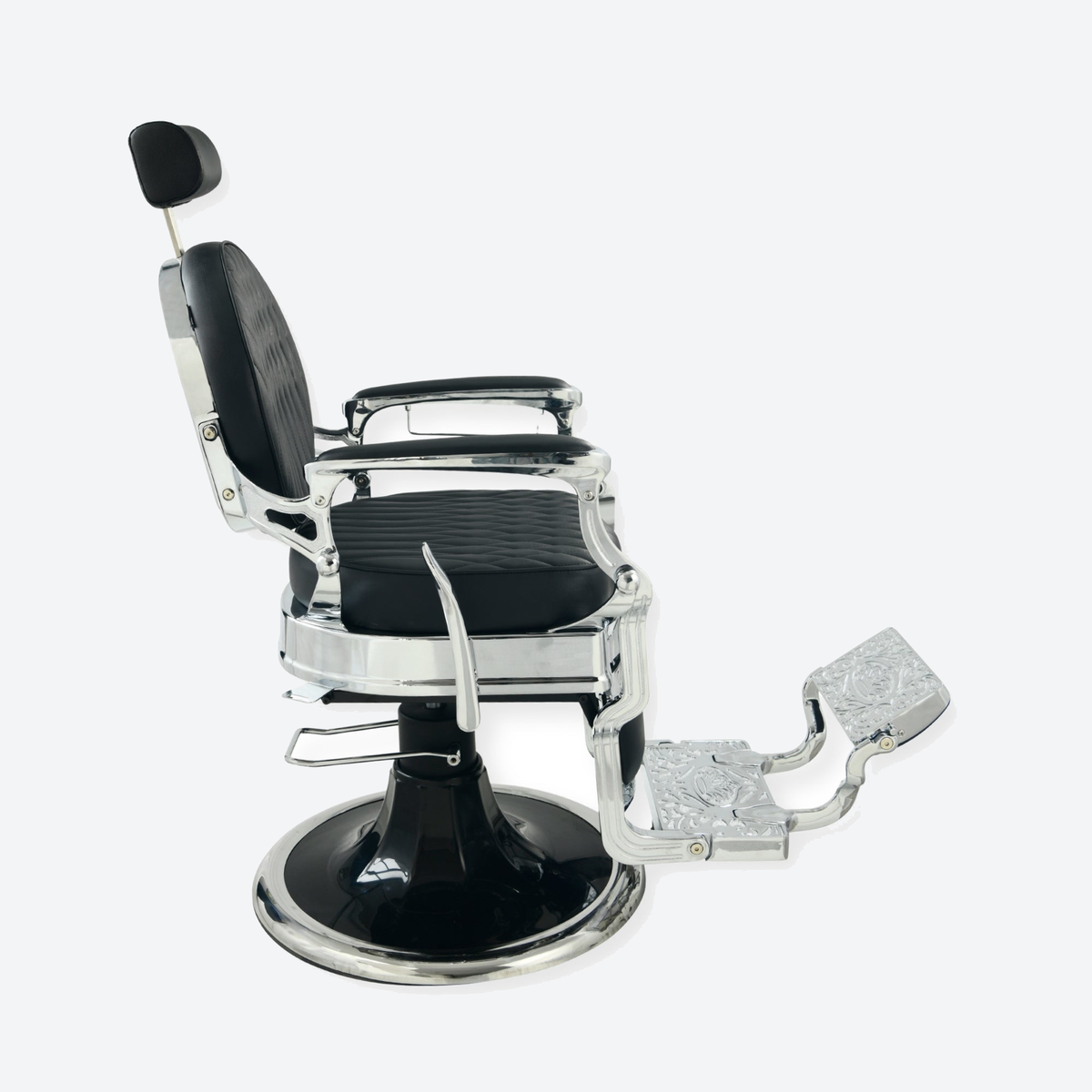 DeltaPro - Barber Chair - DBC009 - Cavalier - Silver/Black