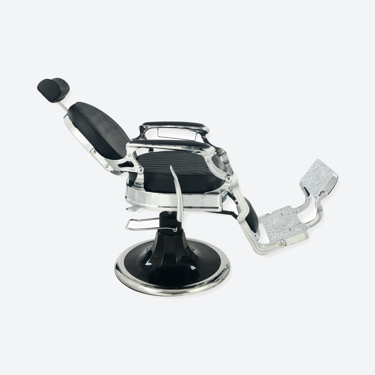 DeltaPro - Barber Chair - DBC009 - Cavalier - Silver/Black