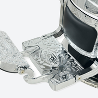 DeltaPro - Barber Chair - DBC009 - Cavalier - Silver/Black