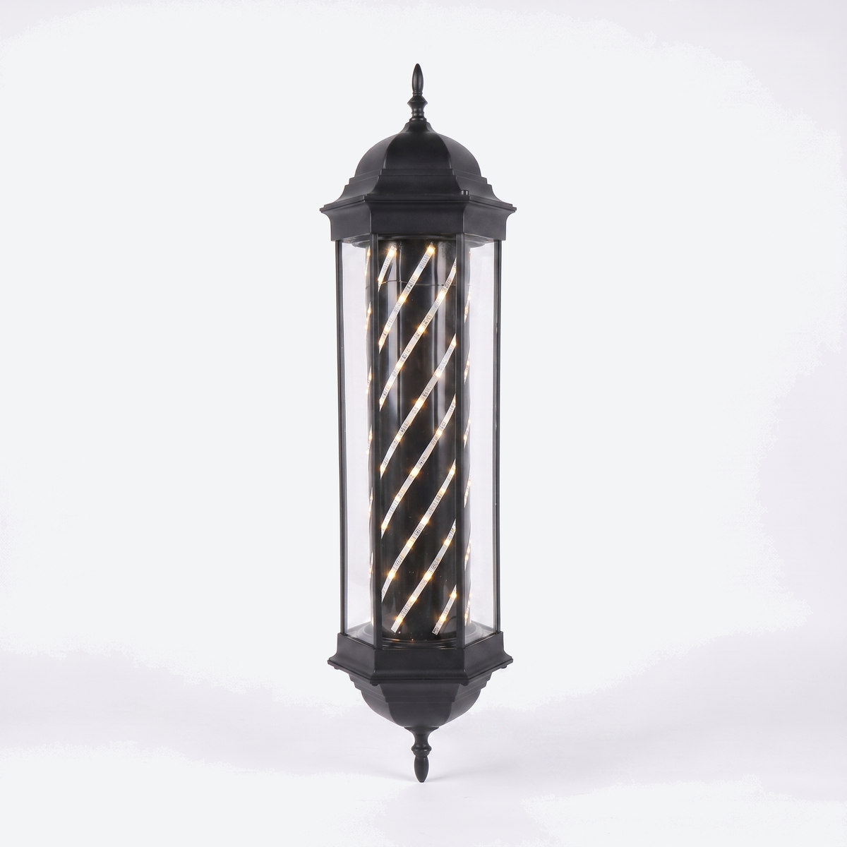 Barberpole Lantern Black