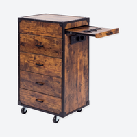 Drawer Cabinet on Wheels - London - Brown