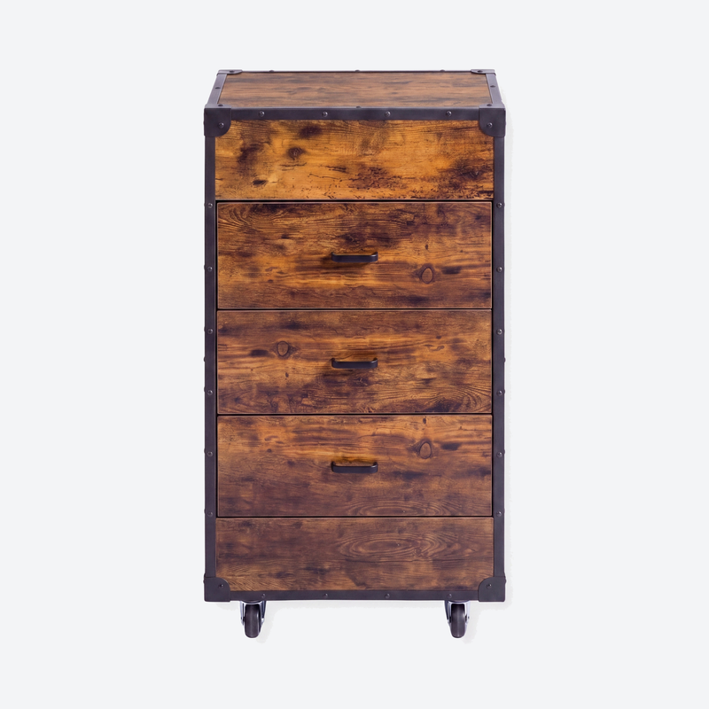 Drawer Cabinet on Wheels - London - Brown