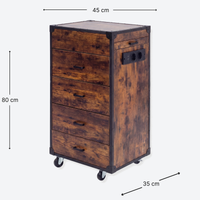 Drawer Cabinet on Wheels - London - Brown