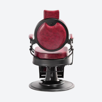 Legend Barber Chair Black Red