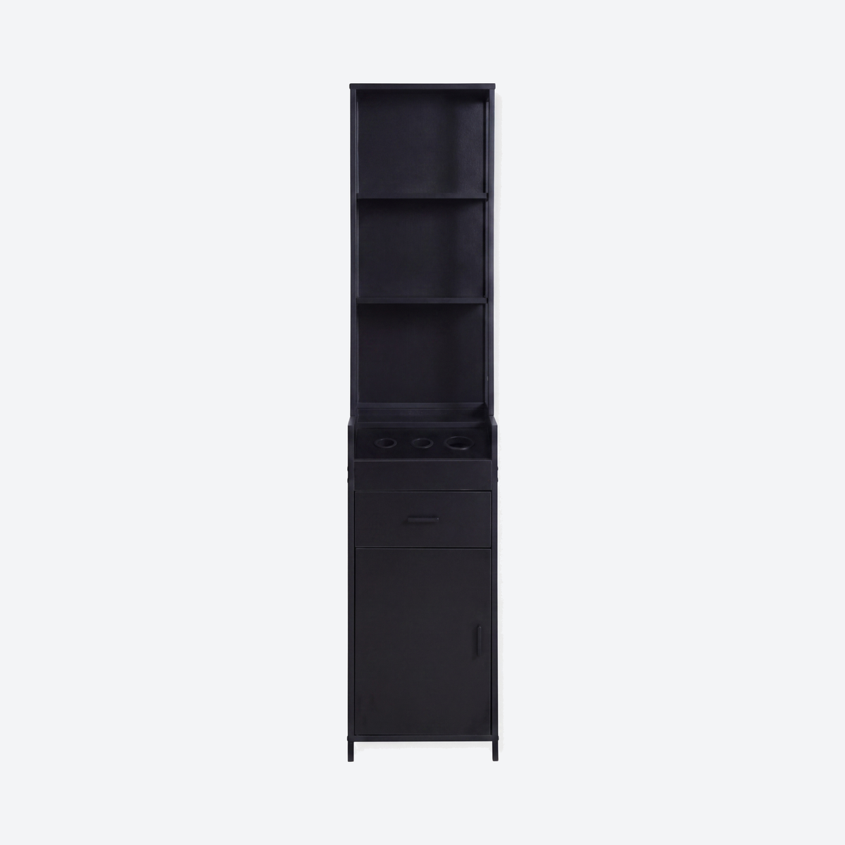 Narrow Display Cabinet  - London - Black