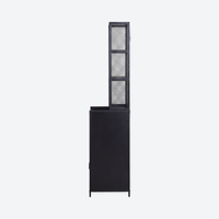 Narrow Display Cabinet  - London - Black