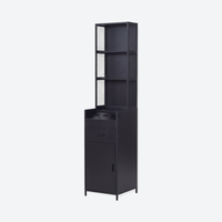 Narrow Display Cabinet  - London - Black
