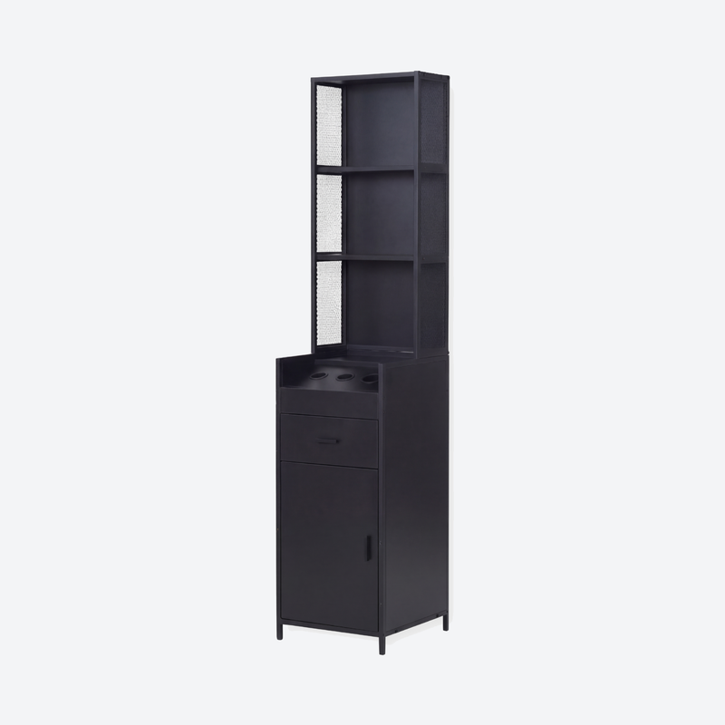 Narrow Display Cabinet  - London - Black