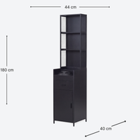 Narrow Display Cabinet  - London - Black