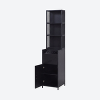 Narrow Display Cabinet  - London - Black