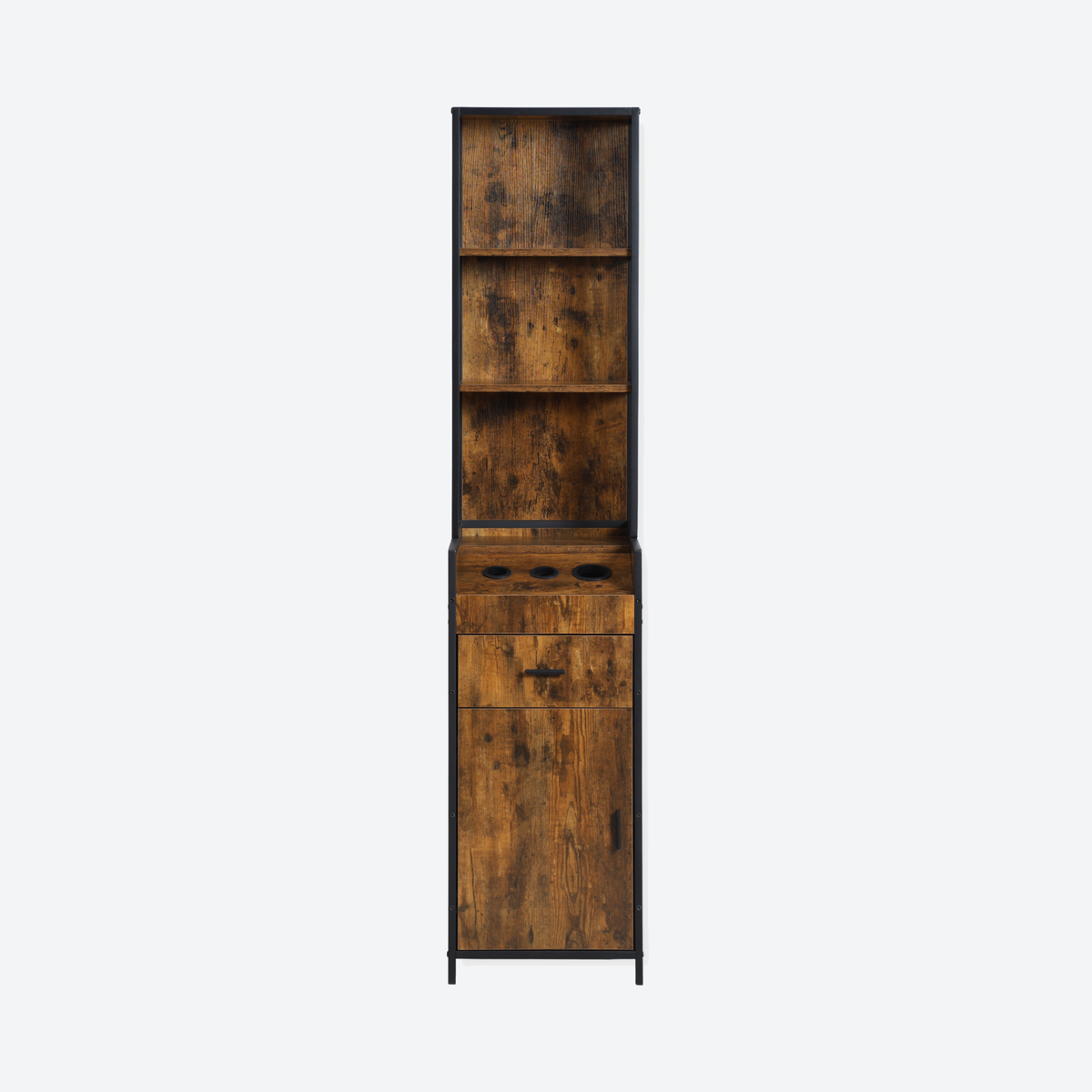 Narrow Display Cabinet - London - Brown
