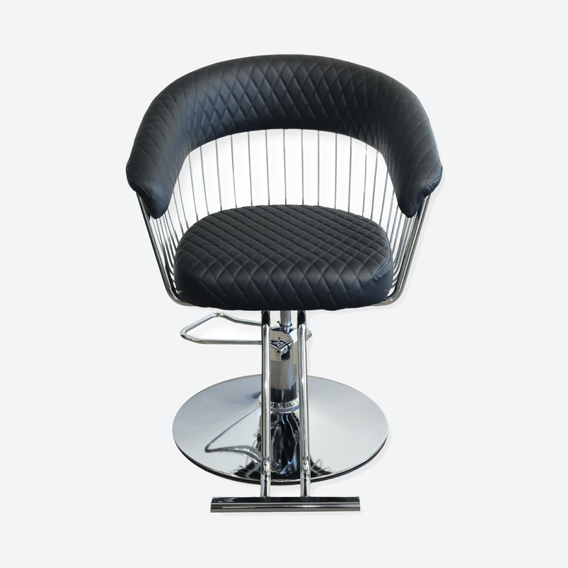 Salon Chair - Luxe - Silver/Black