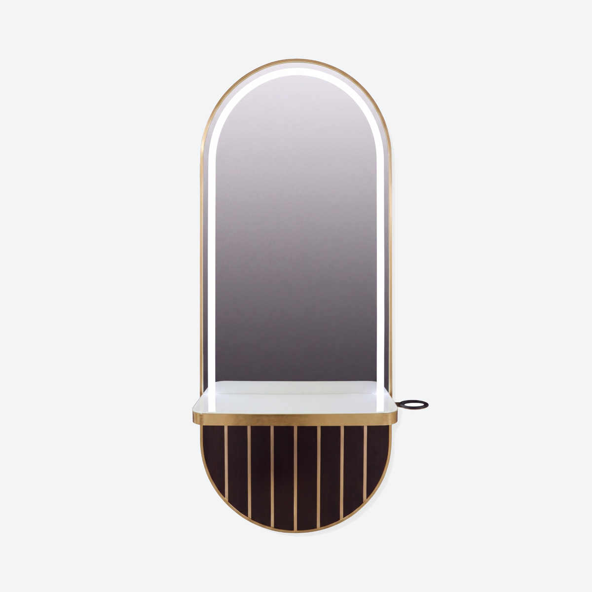 Salon Mirror Florence 200 x 80 cm GOLD/BLACK