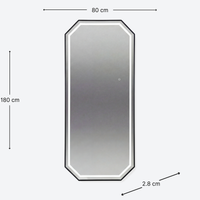 Salon Mirror Sofia - 180x80cm - Black