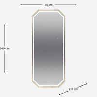 Salon Mirror Sofia - 180x80cm - Gold