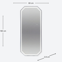 Salon Mirror Sofia - 180x80cm - Silver
