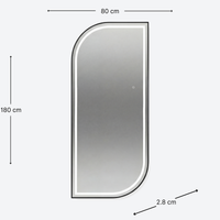 Salon Mirror Stockholm - 180x80cm - Black
