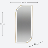 Salon Mirror Stockholm - 180x80cm - Gold