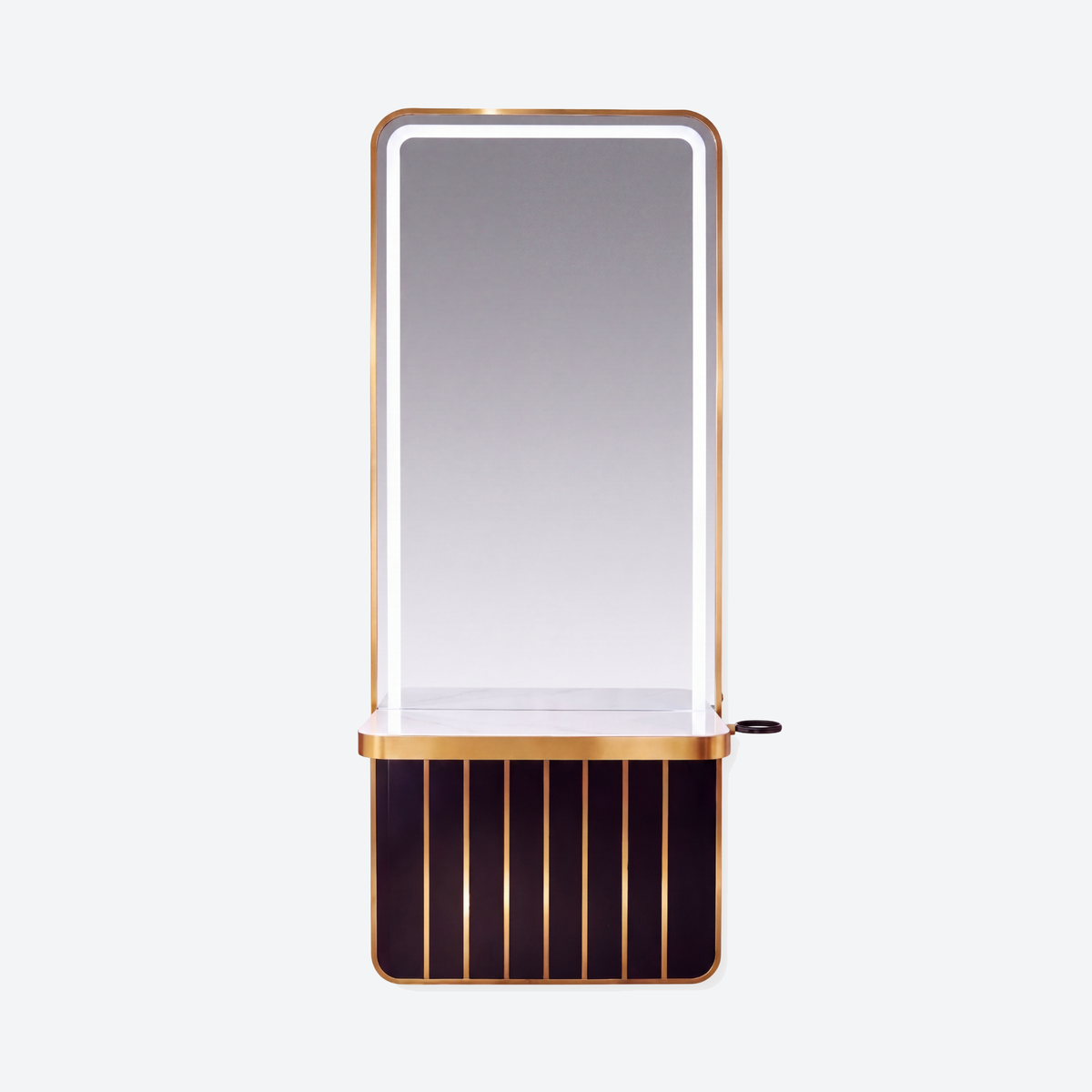 Salon Mirror Vienna 200 x 80 cm GOLD/BLACK