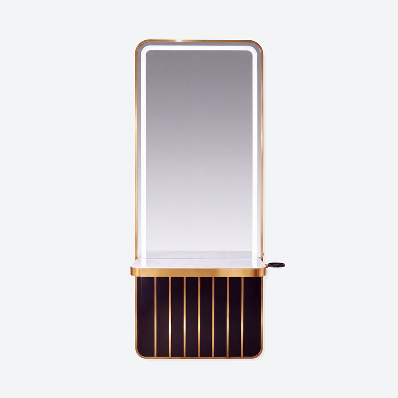 Salon Mirror Vienna 200 x 80 cm GOLD/BLACK