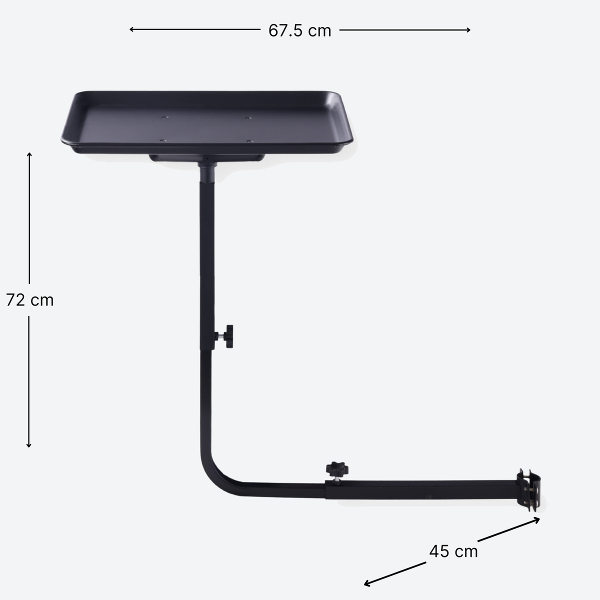 DeltaPro -  Salon Tray for Barber Chair - Black