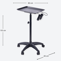 DeltaPro -  Salon Tray on Wheels - Black