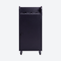 Salon Trolley with Power Outlet - London - Black