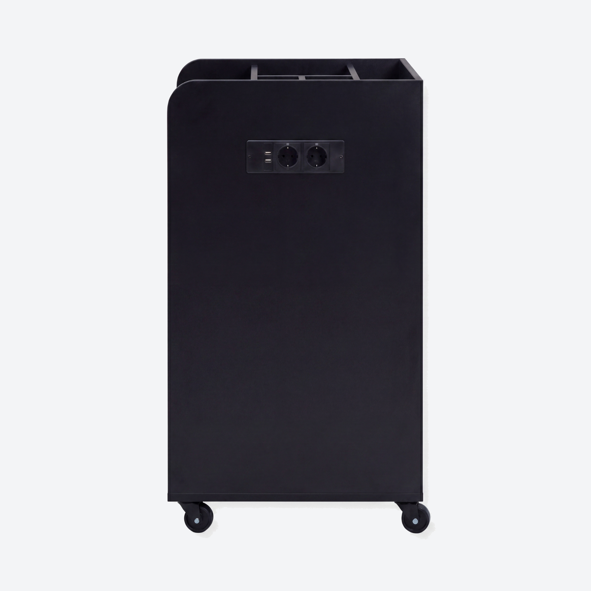 Salon Trolley with Power Outlet - London - Black