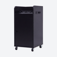 Salon Trolley with Power Outlet - London - Black