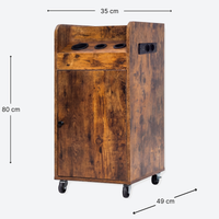 Salon Trolley with Power Outlet - London - Brown