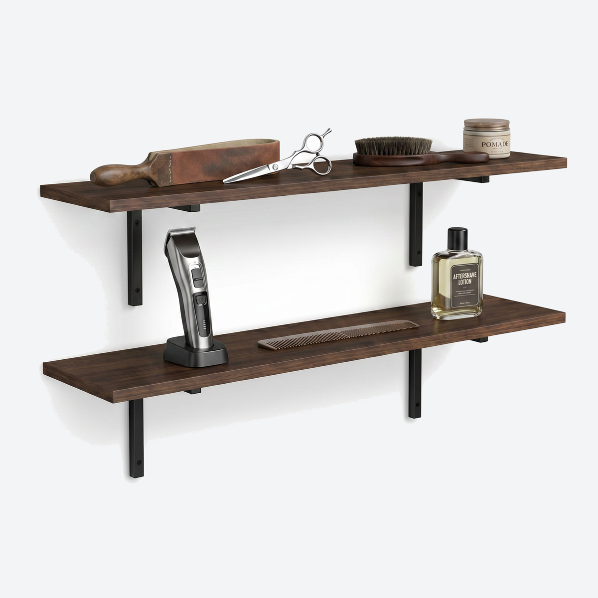 Atelier Shelf Duo Set Black/Wood