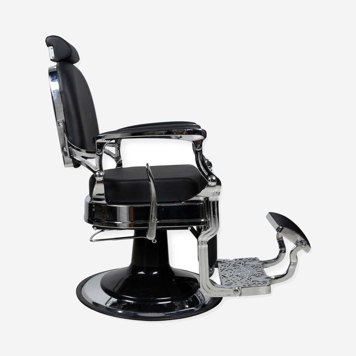 Master Barber Chair Silver Black