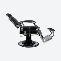 Master Barber Chair Silver Black