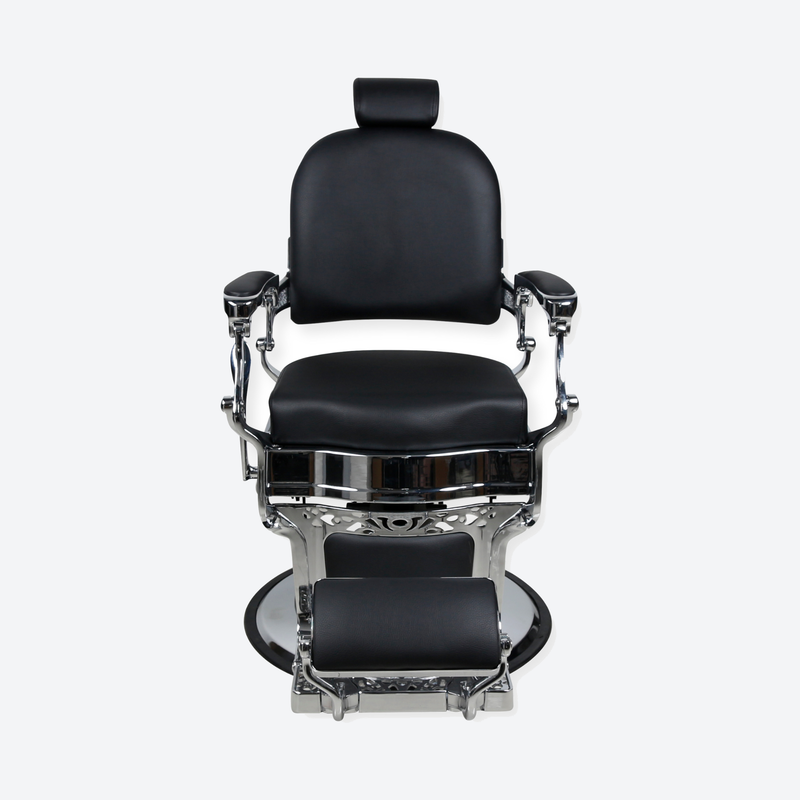 Master Barber Chair Silver Black
