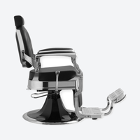 Legend Barber Chair Black Silver