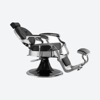 Legend Barber Chair Black Silver