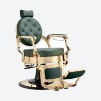 Legend Barber Chair Gold Green